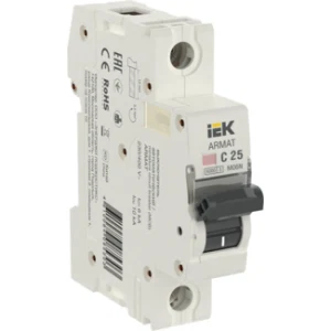 IEK ARMAT Автоматический выключатель M06N 1P C 25А - AR-M06N-1-C025 IEK ARMAT Автоматический выключатель M06N 1P C 25А - AR-M06N-1-C025