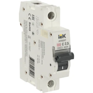 IEK ARMAT Автоматический выключатель M06N 1P C 2,5А - AR-M06N-1-C2D5 IEK ARMAT Автоматический выключатель M06N 1P C 2,5А - AR-M06N-1-C2D5