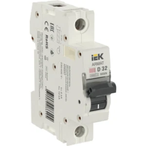 IEK ARMAT Автоматический выключатель M06N 1P D 32А - AR-M06N-1-D032 IEK ARMAT Автоматический выключатель M06N 1P D 32А - AR-M06N-1-D032