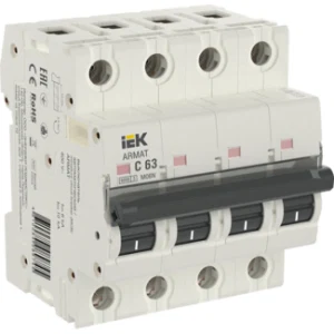 IEK ARMAT Автоматический выключатель M06N 4P C 63А - AR-M06N-4-C063 IEK ARMAT Автоматический выключатель M06N 4P C 63А - AR-M06N-4-C063