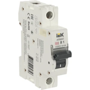 IEK ARMAT Автоматический выключатель M10N 1P B 1А - AR-M10N-1-B001 IEK ARMAT Автоматический выключатель M10N 1P B 1А - AR-M10N-1-B001