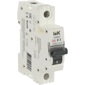 IEK ARMAT Автоматический выключатель M10N 1P B 3А - AR-M10N-1-B003 IEK ARMAT Автоматический выключатель M10N 1P B 3А - AR-M10N-1-B003