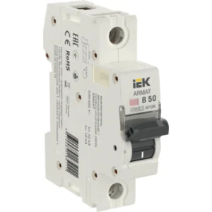 IEK ARMAT Автоматический выключатель M10N 1P B 50А - AR-M10N-1-B050 IEK ARMAT Автоматический выключатель M10N 1P B 50А - AR-M10N-1-B050