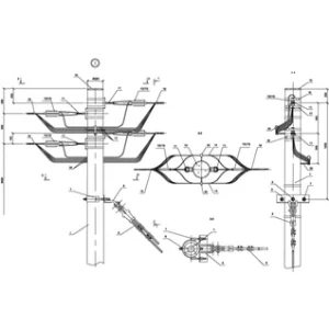 IEK Опора Кд16 деревянная концевая двухцепная - ASIP-DER-OPR-302-00-52 IEK Опора Кд16 деревянная концевая двухцепная - ASIP-DER-OPR-302-00-52