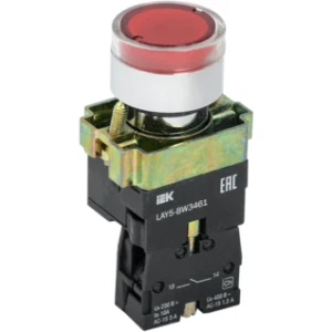 IEK Кнопка управления LAY5-BW3461 с подсветкой красный 1з - BBT50-BW-K04 IEK Кнопка управления LAY5-BW3461 с подсветкой красный 1з - BBT50-BW-K04