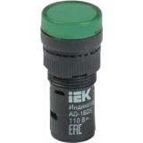 IEK Лампа AD16DS(LED)матрица d=16мм зеленый 110В AC/DC