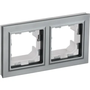 IEK BRITE Рамка 2-местная IP44 РУ-2-БрС-44 сталь - BR-M22-44-K46 IEK BRITE Рамка 2-местная IP44 РУ-2-БрС-44 сталь - BR-M22-44-K46