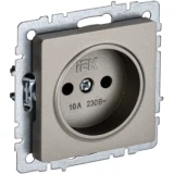 IEK BRITE Розетка 1-местная без заземления без защитных шторок 10А РС10-1-0-БрШ шампань