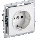 IEK BRITE Розетка 1-местная с заземлением без защитных шторок 16А РС11-1-0-БрБ белый