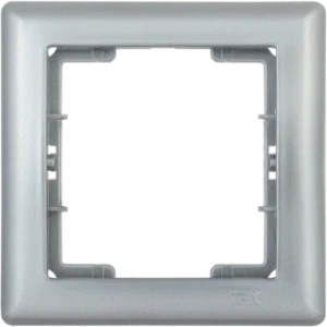 IEK Рамка 1-местная РГ-1-БС BOLERO серебряный - EMB12-K23 IEK Рамка 1-местная РГ-1-БС BOLERO серебряный - EMB12-K23