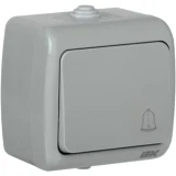 IEK Выключатель 1-клавишный для открытой установки кнопочный ВС-20-1-3-А 10А IP54 AQUATIC