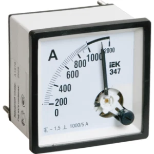 IEK Амперметр аналоговый Э47 1000/5А класс точности 1,5 72х72мм - IPA10-6-1000-E IEK Амперметр аналоговый Э47 1000/5А класс точности 1,5 72х72мм - IPA10-6-1000-E