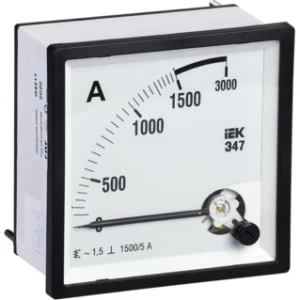 IEK Амперметр аналоговый Э47 1500/5А класс точности 1,5 96х96мм - IPA20-6-1500-E IEK Амперметр аналоговый Э47 1500/5А класс точности 1,5 96х96мм - IPA20-6-1500-E