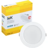 IEK Светильник светодиодный ДВО 1612 круг 9Вт 4000К IP20 белый