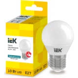 IEK Лампа светодиодная ALFA G45 шар 10Вт 230В 4000К E27