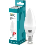 IEK Лампа светодиодная C35 свеча 5Вт 230В 4000К E14