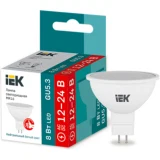 IEK Лампа светодиодная MR16 софит 8Вт 12-24В 4000К GU5,3