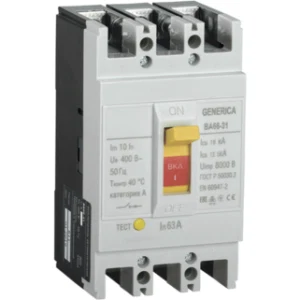 IEK Выключатель автоматический ВА66-31 3Р 63А 18кА GENERICA - SAV10-3-0063-G IEK Выключатель автоматический ВА66-31 3Р 63А 18кА GENERICA - SAV10-3-0063-G