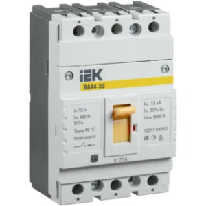 IEK Выключатель автоматический ВА44-33 3Р 25А 15кА - SVA4410-3-0025 IEK Выключатель автоматический ВА44-33 3Р 25А 15кА - SVA4410-3-0025