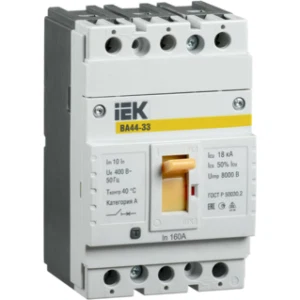 IEK Выключатель автоматический ВА44-33 3Р 50А 15кА - SVA4410-3-0050 IEK Выключатель автоматический ВА44-33 3Р 50А 15кА - SVA4410-3-0050