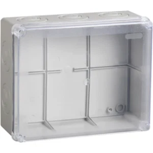 IEK Коробка распаячная КМ41278 для открытой проводки 240х195х165мм IP55 (RAL 7035, прозрачная крышка, кабельные вводы 5шт) - UKO10-240-195-165-K51-55 IEK Коробка распаячная КМ41278 для открытой проводки 240х195х165мм IP55 (RAL 7035, прозрачная крышка, кабельные вводы 5шт) - UKO10-240-195-165-K51-55