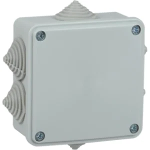 IEK Коробка распаячная КМ для открытой проводки 100х100х45мм IP44 6 вводов (RAL 7035) - UKO11-100-100-045-K41-44 IEK Коробка распаячная КМ для открытой проводки 100х100х45мм IP44 6 вводов (RAL 7035) - UKO11-100-100-045-K41-44