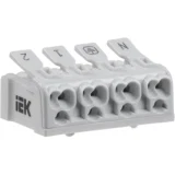 IEK Клемма пружинная соединительная КСПн4-2L+N+PE